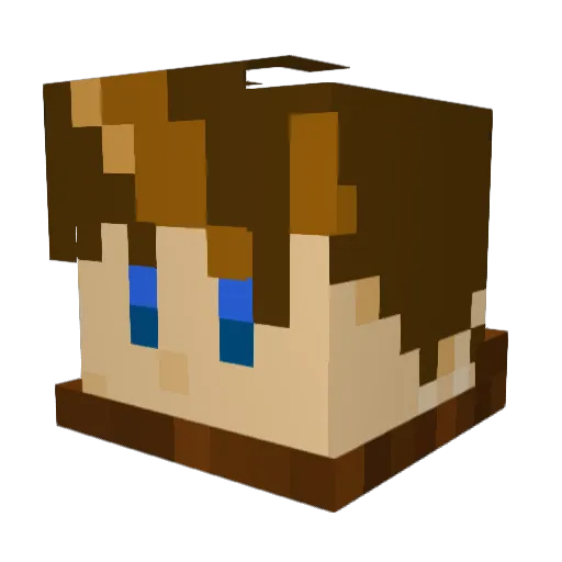 VolcanicEmber Minecraft avatar head, 3D render