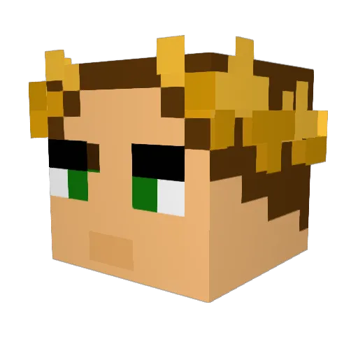 VolcanicGamer123 Minecraft avatar head, 3D render