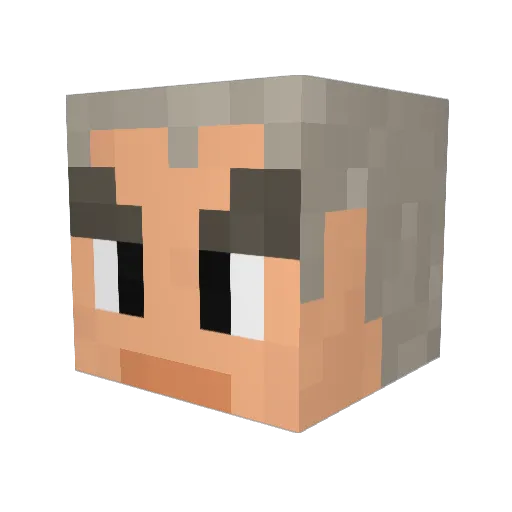 Volcaniks Minecraft avatar head, 3D render
