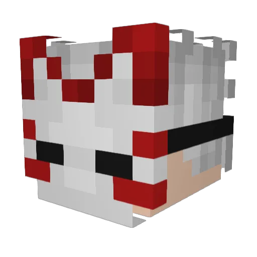 VolcanoKitsune Minecraft avatar head, 3D render