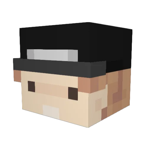VolceCars Minecraft avatar head, 3D render