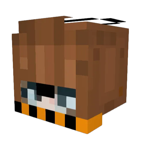 Volchionok Minecraft avatar head, 3D render