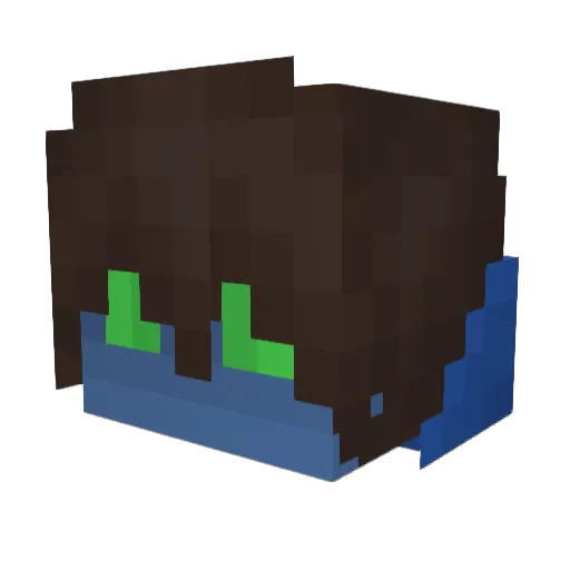 Volcise Minecraft avatar head, 3D render