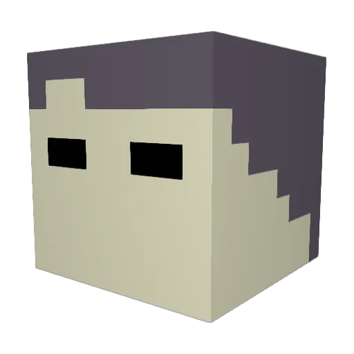Voldemortell Minecraft avatar head, 3D render