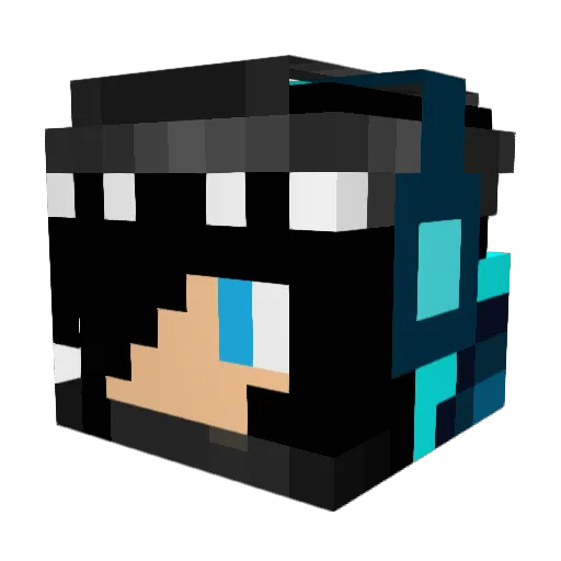 VolderDeath Minecraft avatar head, 3D render