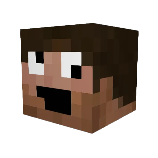 Voldtageren Minecraft avatar head, 3D render