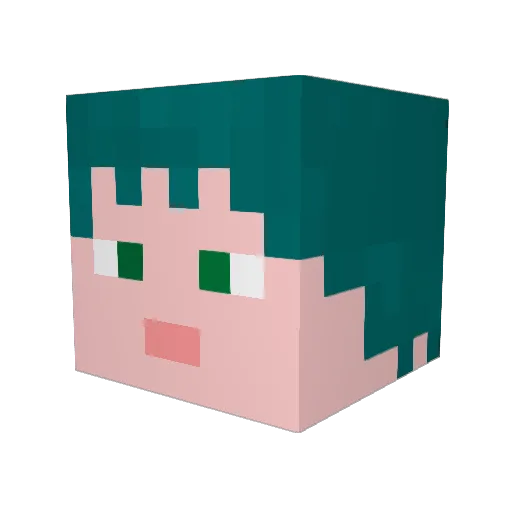 Volexen Minecraft avatar head, 3D render