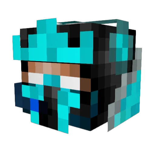 Volgdes Minecraft avatar head, 3D render