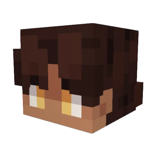 Volhain Minecraft avatar head, 3D render