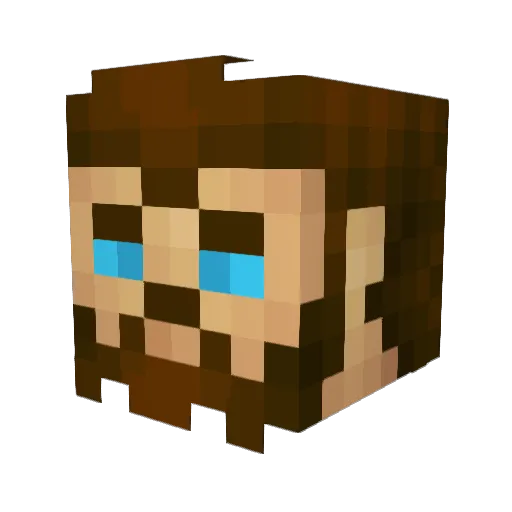 Voligod Minecraft avatar head, 3D render
