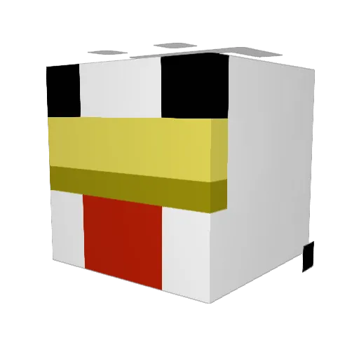VolkJr Minecraft avatar head, 3D render