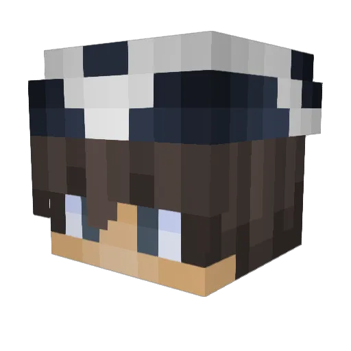 Volkal Minecraft avatar head, 3D render