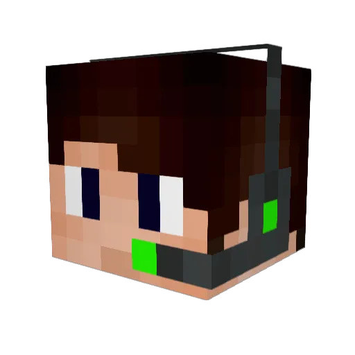Volkez04 Minecraft avatar head, 3D render