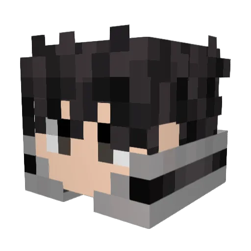 VollBART Minecraft avatar head, 3D render
