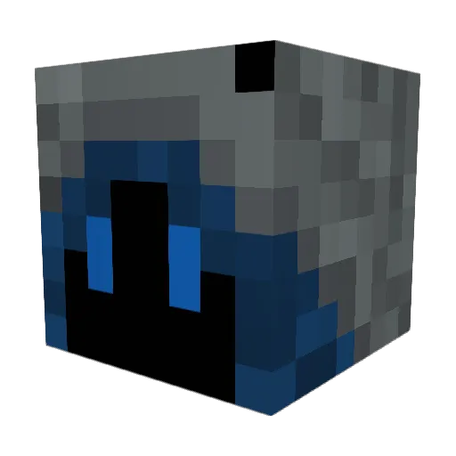 Volldagora Minecraft avatar head, 3D render