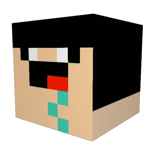 VolleGranate Minecraft avatar head, 3D render