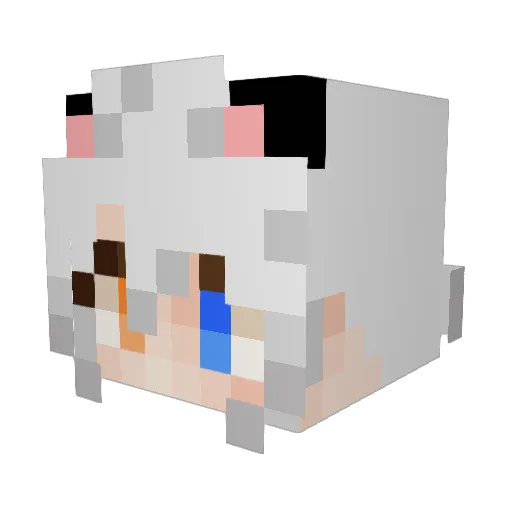 Vollereil Minecraft avatar head, 3D render