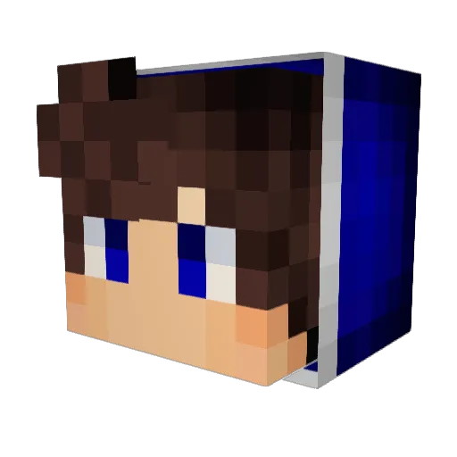 Vollex Minecraft avatar head, 3D render