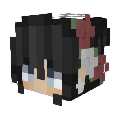 Vollium Minecraft avatar head, 3D render