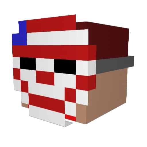 VollmilchTV Minecraft avatar head, 3D render
