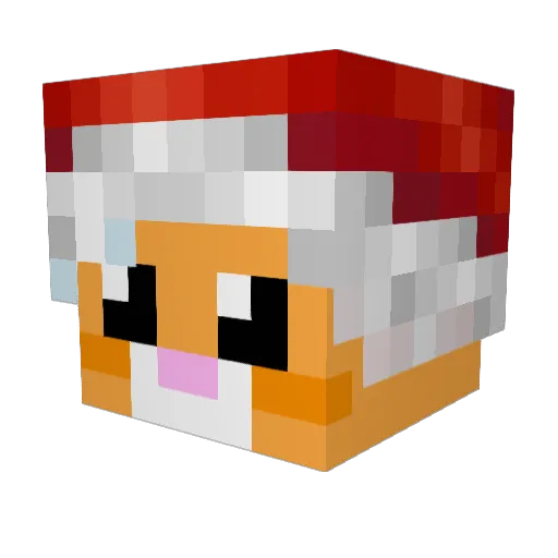 Vollollo Minecraft avatar head, 3D render