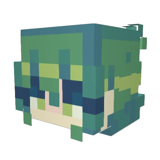 Volnadia Minecraft avatar head, 3D render