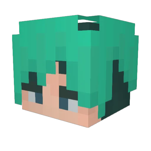Volnuev Minecraft avatar head, 3D render