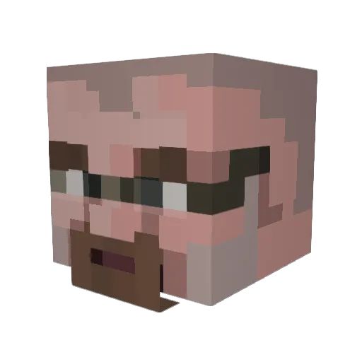 Volocix Minecraft avatar head, 3D render