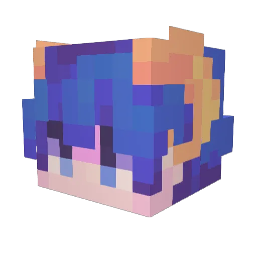 Volonid Minecraft avatar head, 3D render