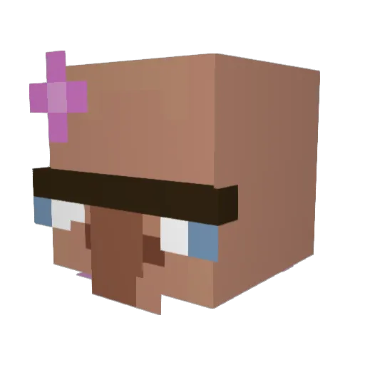 Volpekr Minecraft avatar head, 3D render
