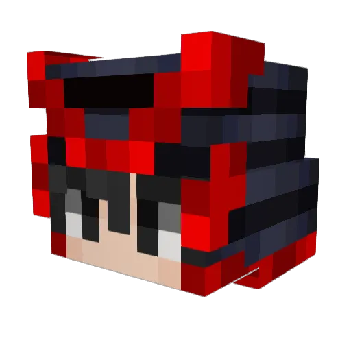 Volpis1 Minecraft avatar head, 3D render