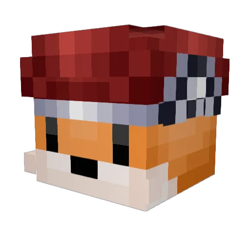 Volpolo99 Minecraft avatar head, 3D render
