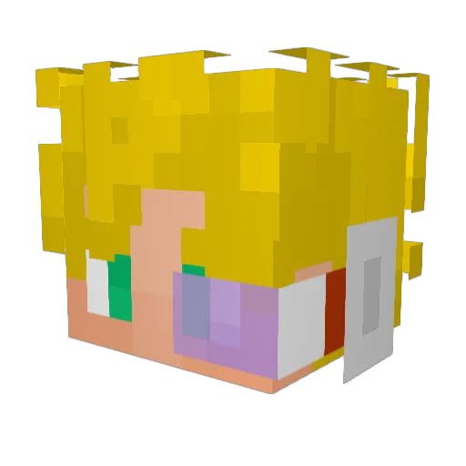 Volrath Minecraft avatar head, 3D render