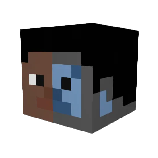 Volso_ Minecraft avatar head, 3D render