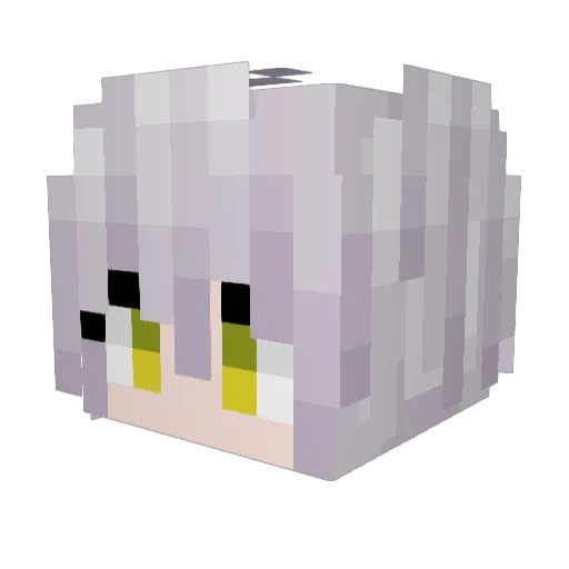 VoltHeeHo Minecraft avatar head, 3D render