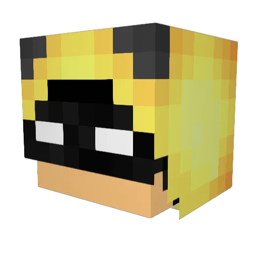 VoltLegion Minecraft avatar head, 3D render