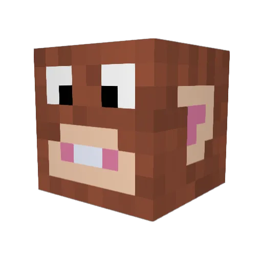 VoltPSK Minecraft avatar head, 3D render