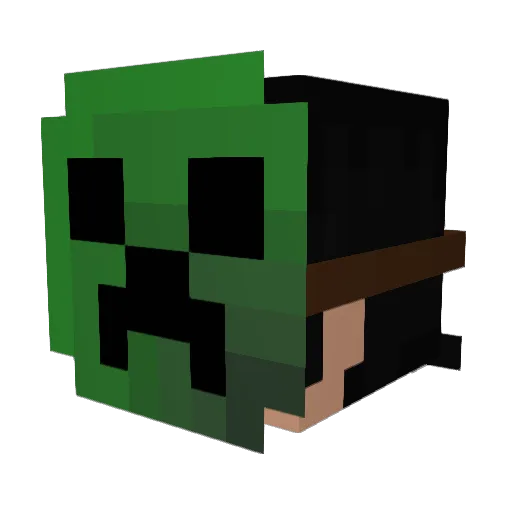 VoltZZ01 Minecraft avatar head, 3D render