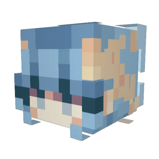 Volta2007 Minecraft avatar head, 3D render