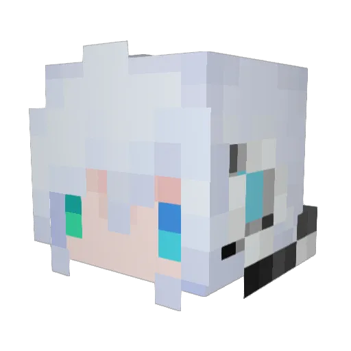 Voltabyte Minecraft avatar head, 3D render