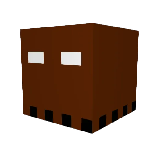 VoltageApe Minecraft avatar head, 3D render