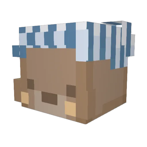 Voltaire16 Minecraft avatar head, 3D render