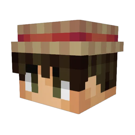 VoltaireP Minecraft avatar head, 3D render
