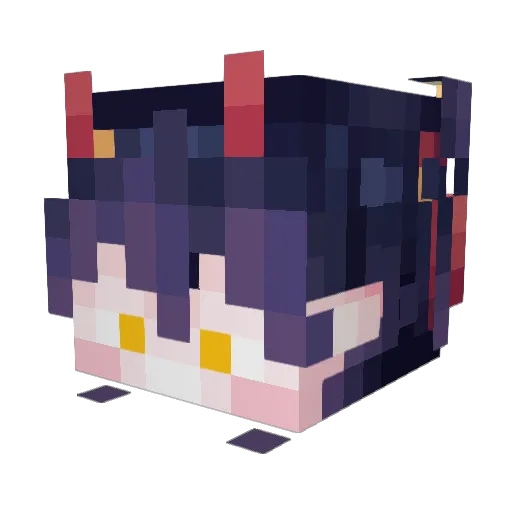 Voltaire_ Minecraft avatar head, 3D render