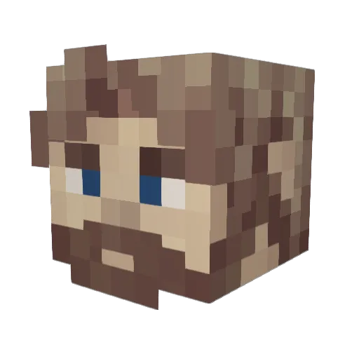 Volteh Minecraft avatar head, 3D render