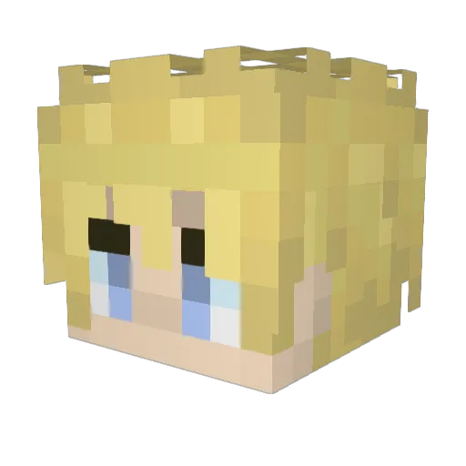 Voltiax Minecraft avatar head, 3D render