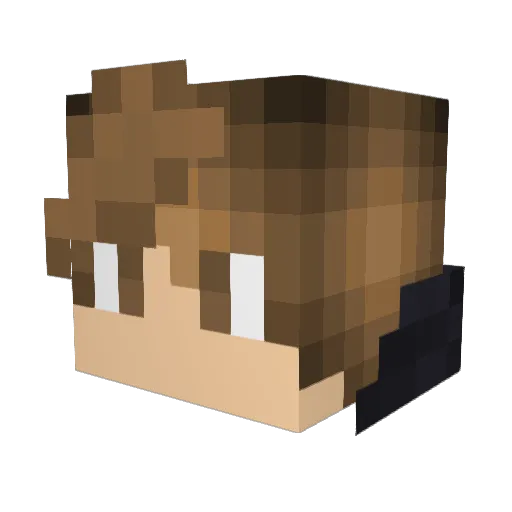 Voltr1x Minecraft avatar head, 3D render