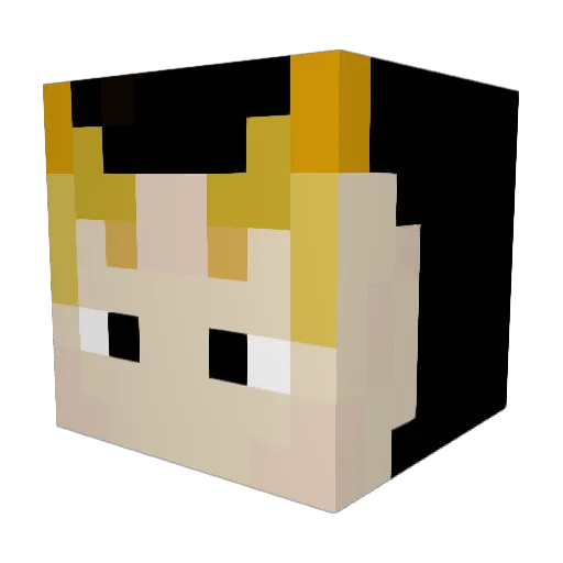 Voltron192 Minecraft avatar head, 3D render