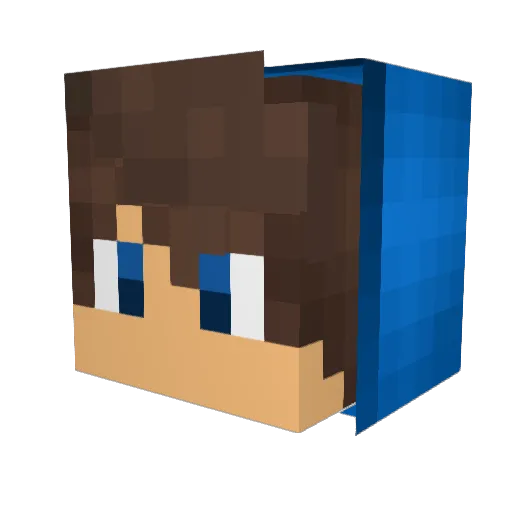 VoltsyYT Minecraft avatar head, 3D render