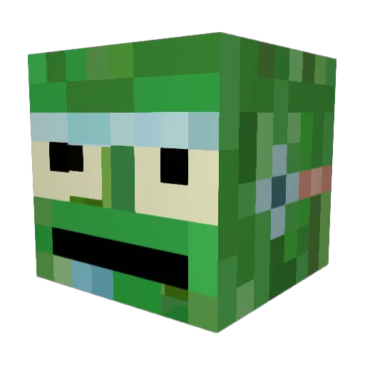 Volttej Minecraft avatar head, 3D render